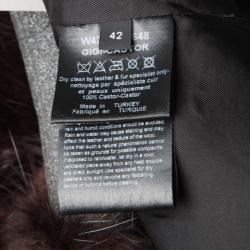 Pre Owned Joseph Burgundy Castor Fur Long Gigi Jacket L