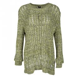 Joseph Mulitcolor Fatigue Deconstructed Chunky Cable Knit Pullover M