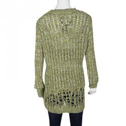 Joseph Mulitcolor Fatigue Deconstructed Chunky Cable Knit Pullover M
