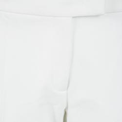 Pre Owned بنطلون جوزيف قصة إعتيادية فينلي غابردين ستريتش أبيض أوف وايت L