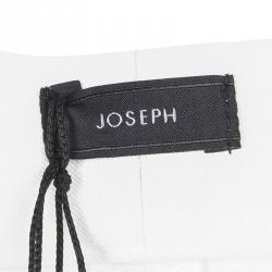Joseph Off White Stretch Gabardine Finley Regular Fit Trousers L