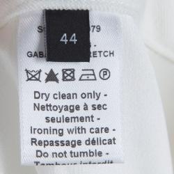 Joseph Off White Stretch Gabardine Finley Regular Fit Trousers L