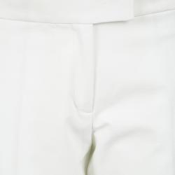 مملوكة مسبقًا بنطلون جوزيف قصة مستقيمة فينلي قطن بيج فاتح L