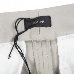 مملوكة مسبقًا Joseph Almond Beige New Cotton Compact Finley Regular Fit Trousers L