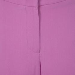 Joseph Purple Double Silk Wide Leg Felini Trousers L