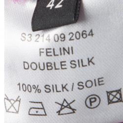 Joseph Purple Double Silk Wide Leg Felini Trousers L