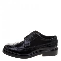 Joseph Black Brogue Leather Dennis Lace Up Derby Size 36