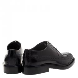 Pre Owned Joseph Black Brogue Leather Dennis Lace Up Derby Size 39