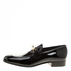 Pre Owned Joseph Black Patent Leather Loafers Size 39