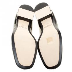 Pre Owned Joseph Black Patent Leather Loafers Size 39