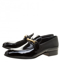 Pre Owned Joseph Black Patent Leather Loafers Size 37.5