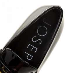 Pre Owned Joseph Black Patent Leather Loafers Size 37.5