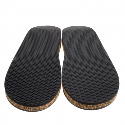 Joseph Brown Leather Buckle Detail Flat Slides Size 40