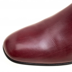 Joseph Burgundy Leather Chelsea Boots Size 38
