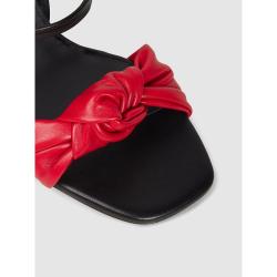 Joseph Red Leather Two-Tone Knotted-Front Sandals IT 38.5