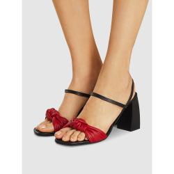 Joseph Red Leather Two-Tone Knotted-Front Sandals IT 38.5