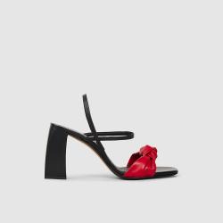 Joseph Red Leather Two-Tone Knotted-Front Sandals IT 38.5