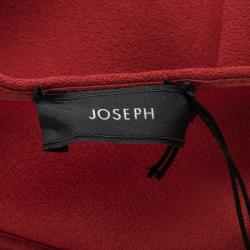 Joseph Red Crepe Sleeveless Step Button Dress M