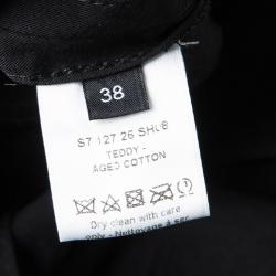 Pre Owned فستان ماكسي جوزيف تيدي قطن أسود بحزام بلا أكمام M