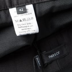 Pre Owned Joseph Black Light Cotton Stretch Finley Regular Fit Trousers L