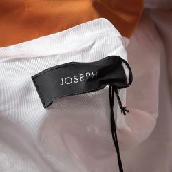 Joseph Orange Techno Taffeta Contrast Trim Hooded Zero Jacket M