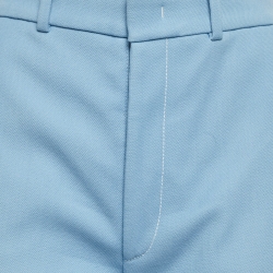 Pre Owned Joseph Blue Cottonwool Wide-Leg Trousers S