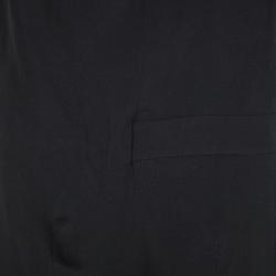 Joseph Black Open Back Sleeveless Fluid Crepe Terry Jumpsuit M