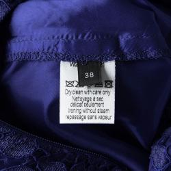 Joseph Cobalt Blue Doll Lace Sleeveless Dress M