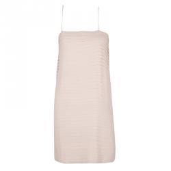 Joseph Blush Pink Pleated Silk Sleeveless Dress S