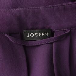 Pre Owned تونيك جوزيف أكمام طويلة حزام حرير بنفسجي M