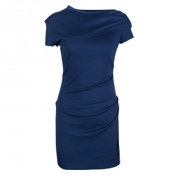 Joseph Blue Draped Wool Jersey Maria Dress S