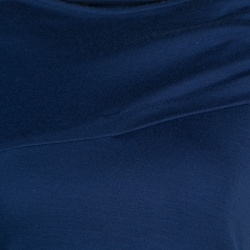 Joseph Blue Draped Wool Jersey Maria Dress S