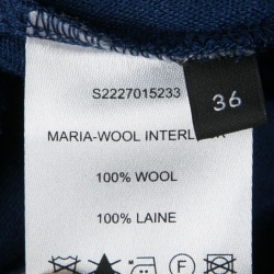 Joseph Blue Draped Wool Jersey Maria Dress S