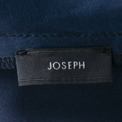 Pre Owned فستان جوزيف فينلاند كريب أزرق كحلي بقصات أورغانزا بلا أكمام M