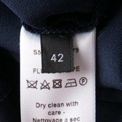 Pre Owned Joseph Navy Blue Sammy Fluide Crepe Sleeveless Dress L