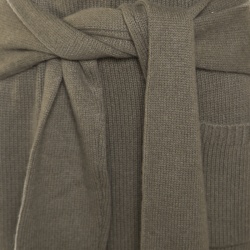 Joseph Khaki Green Cashmere Knot Front Midi Skirt XL