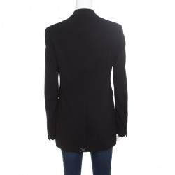 Joseph Black Stretch Wool Single Button Laurent Blazer M