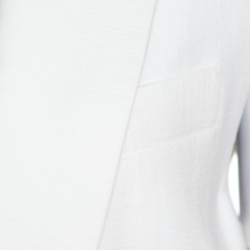 Pre Owned Joseph Off White Heavy Cotton and Linen Sleeveless Irving Blazer M