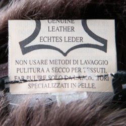 Joseph Brown Fur Lined Leather Vest S