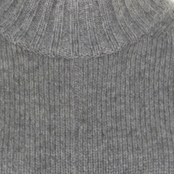 Pre Owned Joseph Grey Cashmere Luxe Roll Neck Belted Top L