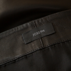 Pre Owned Joseph Brown Minnie Nappa Matte Lamb Leather Skirt M