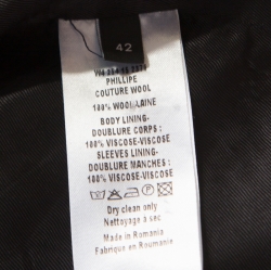 Joseph Black Wool Satin Lapel One Button Phillipe Couture Blazer L