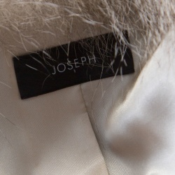 Pre Owned Joseph Beige Coyote Fur Open Front Callas Vest S