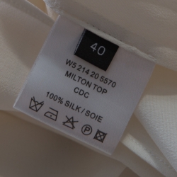 Pre Owned Joseph Off White Silk Cowl Neck Sleeveless Milton Blouse M