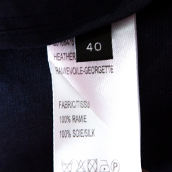 Pre Owned بلوزة تونيك جوزيف جورجيت هيثر رامي فوال شفاف أزرق داكن M