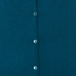 مملوكة مسبقًا Joseph Teal Blue Silk Blend Knit Button Front Cardigan S 