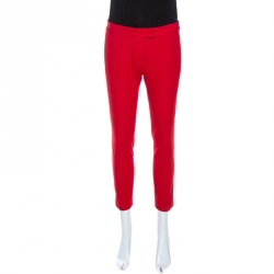 Joseph Red Stretch Gabardine New Queen Fit Cropped Pants S