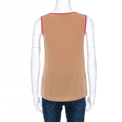 Joseph Beige Silk New Debs Sleeveless Top S