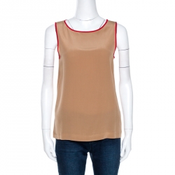 Joseph Beige Silk New Debs Sleeveless Top S