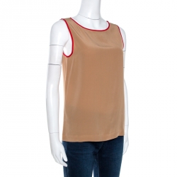 Joseph Beige Silk New Debs Sleeveless Top S